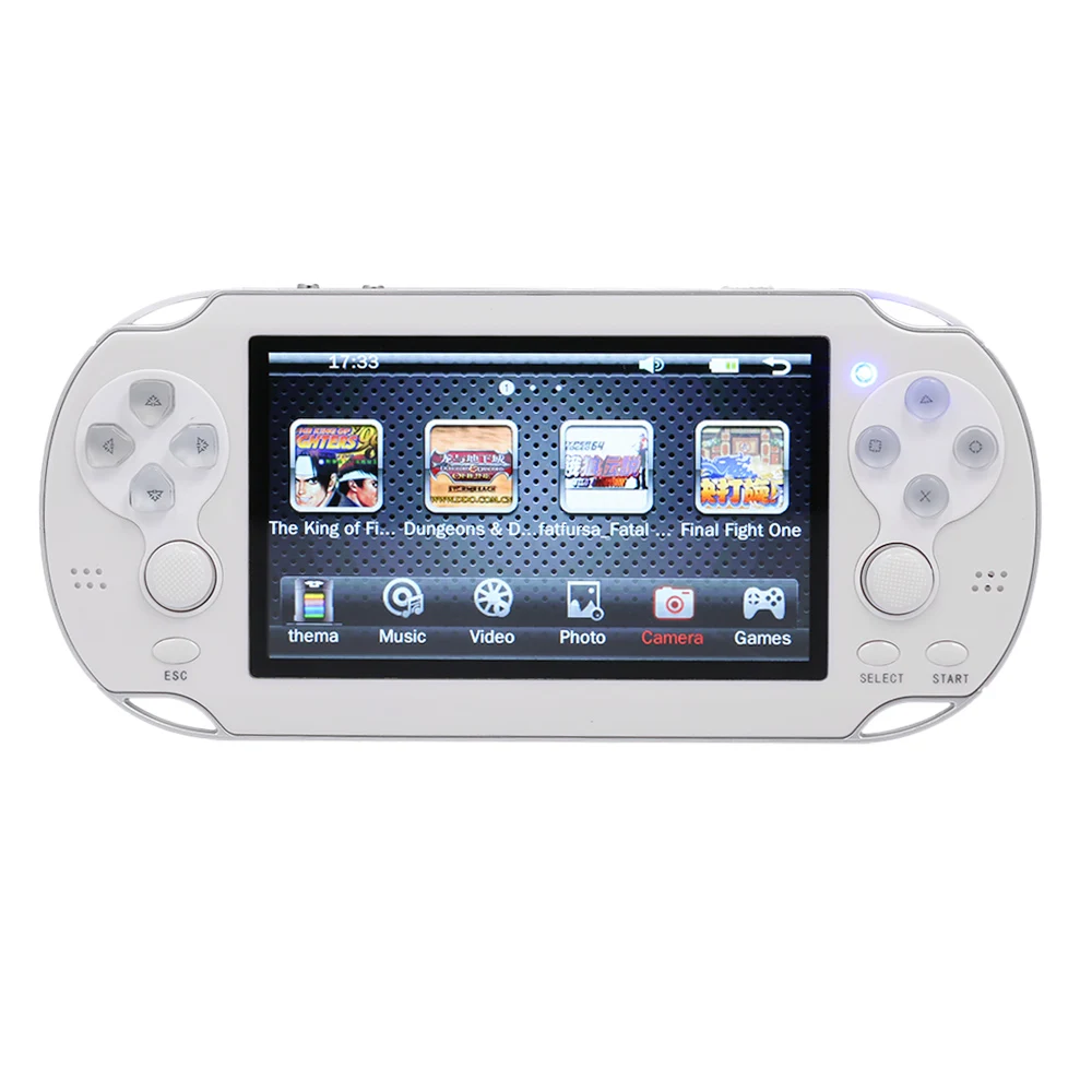 

V8 Handheld Game Players 8GB Game Console Built-in 400 Games Double Rocker 4.3" Screen MP4 Player Camera Function Support AV Out