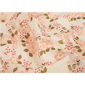 Half yard plain cotton fabric with pink flower green leaves print, handmade DIY garment dress children cloth CR-474
Half yard plain cotton fabric with pink flower green leaves print, handmade DIY garment dress children cloth CR-474