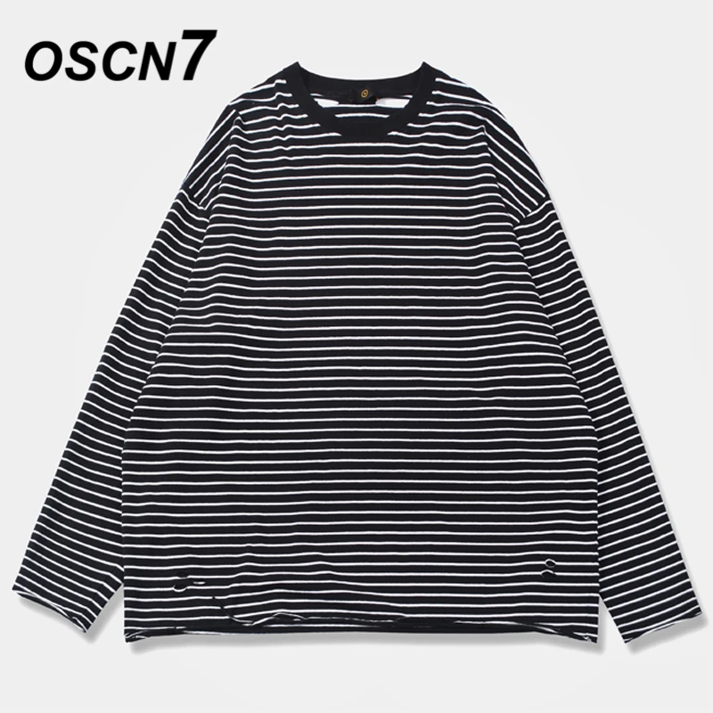 OSCN7 High Street Stripe Hole Oversize Men's T-Shirts 2019 Long Sleeve Tshirts Hip Hop Casual Women Top Tee Streetwear 2809
OSCN7 High Street Stripe Hole Oversize Men's T-Shirts 2019 Long Sleeve Tshirts Hip Hop Casual Women Top Tee Streetwear 2809