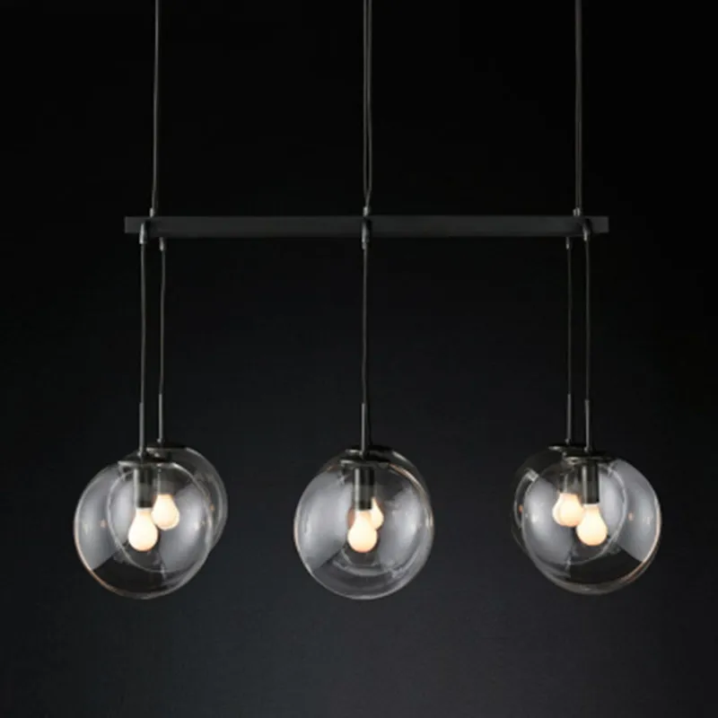 

LED Postmodern Nordic Iron Glass Bubbles Designer LED Pendant Lights For Dinning Room kitchen Restaurant Suspension Luminaire