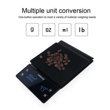 3KG/0.1g Scale With Timer Smart Drip Scale Precision Pot Scale Household Portable Digital Kitchen Scales
3KG/0.1g Scale With Timer Smart Drip Scale Precision Pot Scale Household Portable Digital Kitchen Scales