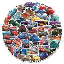 

10/30/50pcs Disney Cartoon Cars Lightning McQueen Stickers DIY Skateboard Fridge Motorcycle Luggage Car Waterproof Sticker Toy