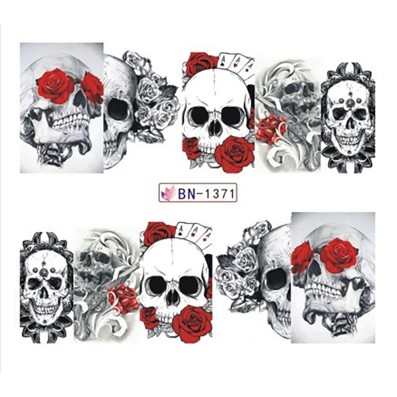 1 Sheet Water Nail Stickers Halloween Style Skull Clown Designs Sliders For Nail Decals DIY Manicure 2019 New Arrival
1 Sheet Water Nail Stickers Halloween Style Skull Clown Designs Sliders For Nail Decals DIY Manicure 2019 New Arrival