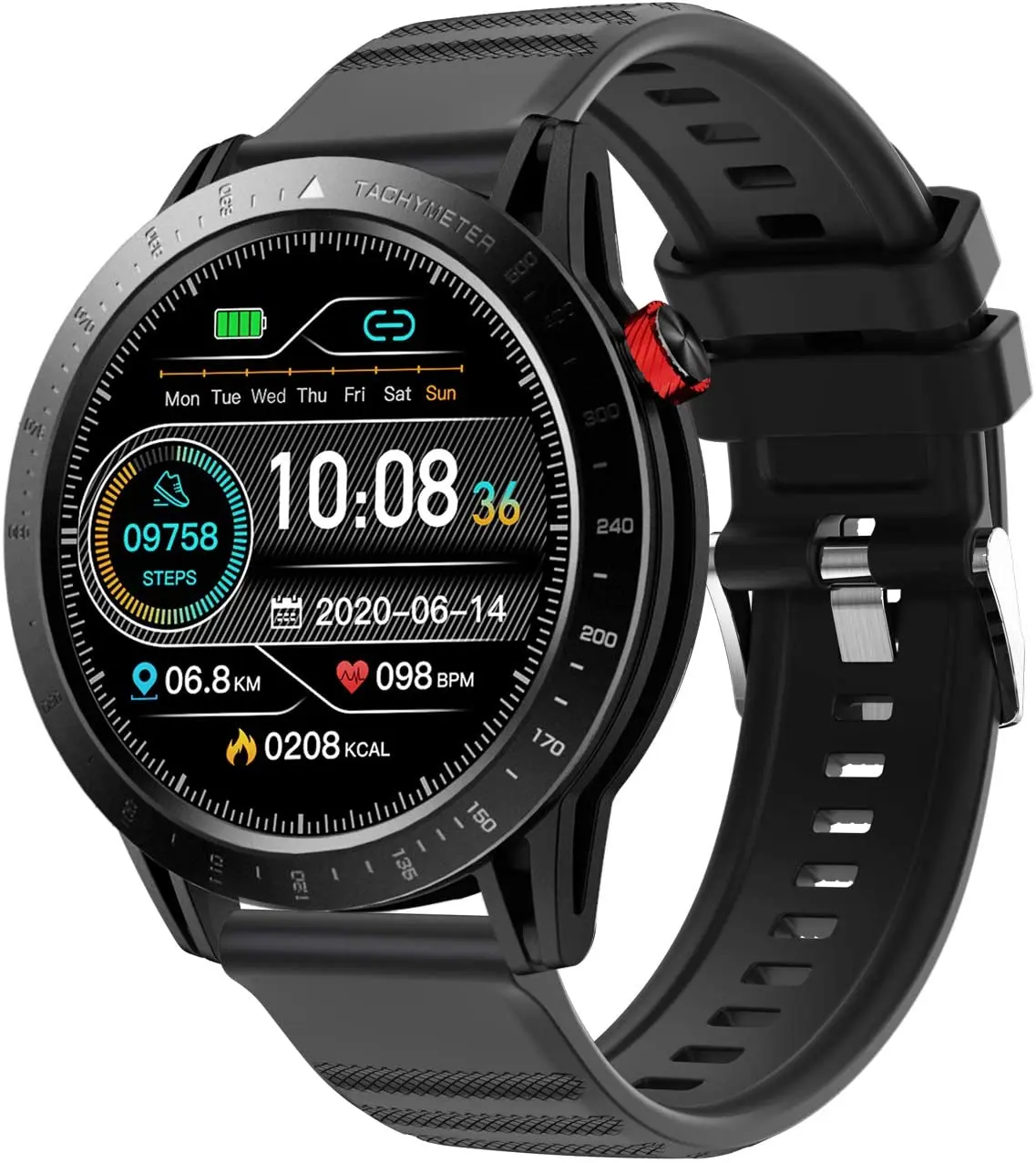 Men's and women's fitness smart watches with continuous heart rate monitor activity tracker waterproof 1.3 inch touch screen
Men's and women's fitness smart watches with continuous heart rate monitor activity tracker waterproof 1.3 inch touch screen
