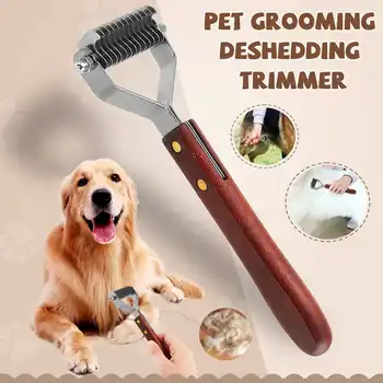 Hair Removal Comb Wooden Handle for Dogs Cat Detangler Fur Trimming Dematting Brush Grooming Tool For Matted Long Hair Curly Pet
Hair Removal Comb Wooden Handle for Dogs Cat Detangler Fur Trimming Dematting Brush Grooming Tool For Matted Long Hair Curly Pet