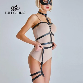 F-grace Sexy 2 PCS Set Leg socks Women Punk body thigh Bondage leather Belt Rock Street Bow Fetish lingerie Garter Gothic new
F-grace Sexy 2 PCS Set Leg socks Women Punk body thigh Bondage leather Belt Rock Street Bow Fetish lingerie Garter Gothic new