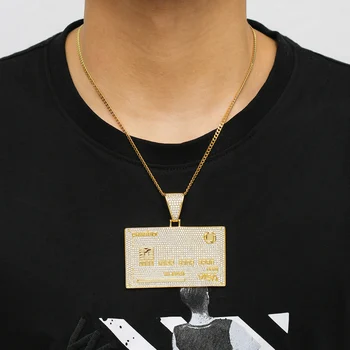 New Fashion Charm Hip Hop Iced Out Cubic Zircon VISA Credit Card Pendant with CZ Stone Gold Silver Men's Hiphop Jewelry Gift
New Fashion Charm Hip Hop Iced Out Cubic Zircon VISA Credit Card Pendant with CZ Stone Gold Silver Men's Hiphop Jewelry Gift