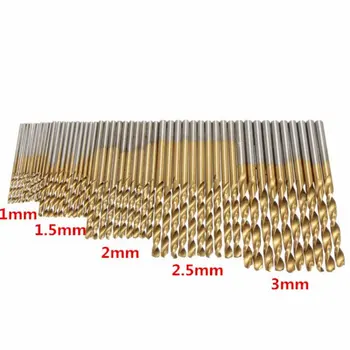 50Pcs/Set Twist Drill Bit Set Saw Set HSS High Steel Titanium Coated Drill Woodworking Wood Tool 1/1.5/2/2.5/3mm For Metal
50Pcs/Set Twist Drill Bit Set Saw Set HSS High Steel Titanium Coated Drill Woodworking Wood Tool 1/1.5/2/2.5/3mm For Metal