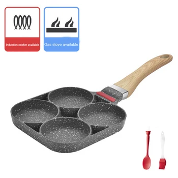 1PC 4 Hole Fried Egg Pan Non-stick Ham Pancake Maker Wooden Handle Suitable For Gas Stove Induction Cooker Kitchen Tools
1PC 4 Hole Fried Egg Pan Non-stick Ham Pancake Maker Wooden Handle Suitable For Gas Stove Induction Cooker Kitchen Tools