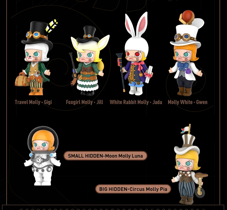 POP MART Molly Steam Punk Animal Toys figure blind box birthday gift new arriving free shipping