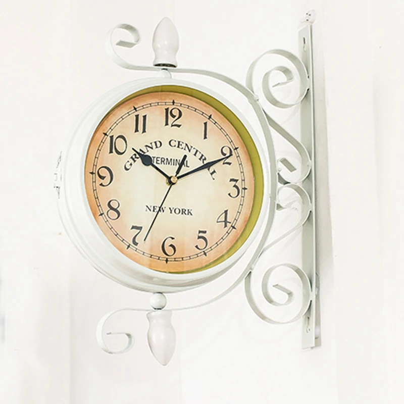 1Pcs New European Style Vintage Clock Innovative Fashionable Double Sided Wall Clock Home Bar Decoration
1Pcs New European Style Vintage Clock Innovative Fashionable Double Sided Wall Clock Home Bar Decoration