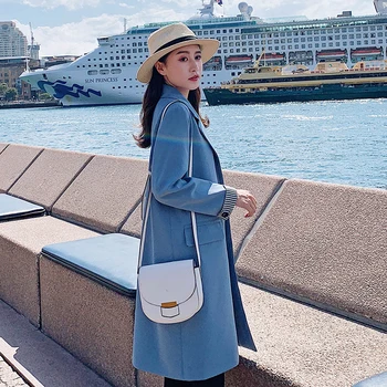 2020 Spring And Autumn New Youth Popular Loose Ladies Solid Color Mid-length Suit Fashion Casual Jacket Coat Black / Blue
2020 Spring And Autumn New Youth Popular Loose Ladies Solid Color Mid-length Suit Fashion Casual Jacket Coat Black / Blue