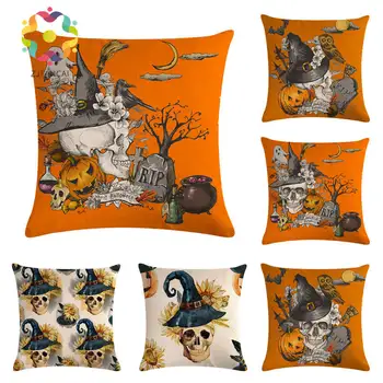 Happy Halloween skull linen pillowcase throw pillow home decoration sofa car throw pillow
Happy Halloween skull linen pillowcase throw pillow home decoration sofa car throw pillow