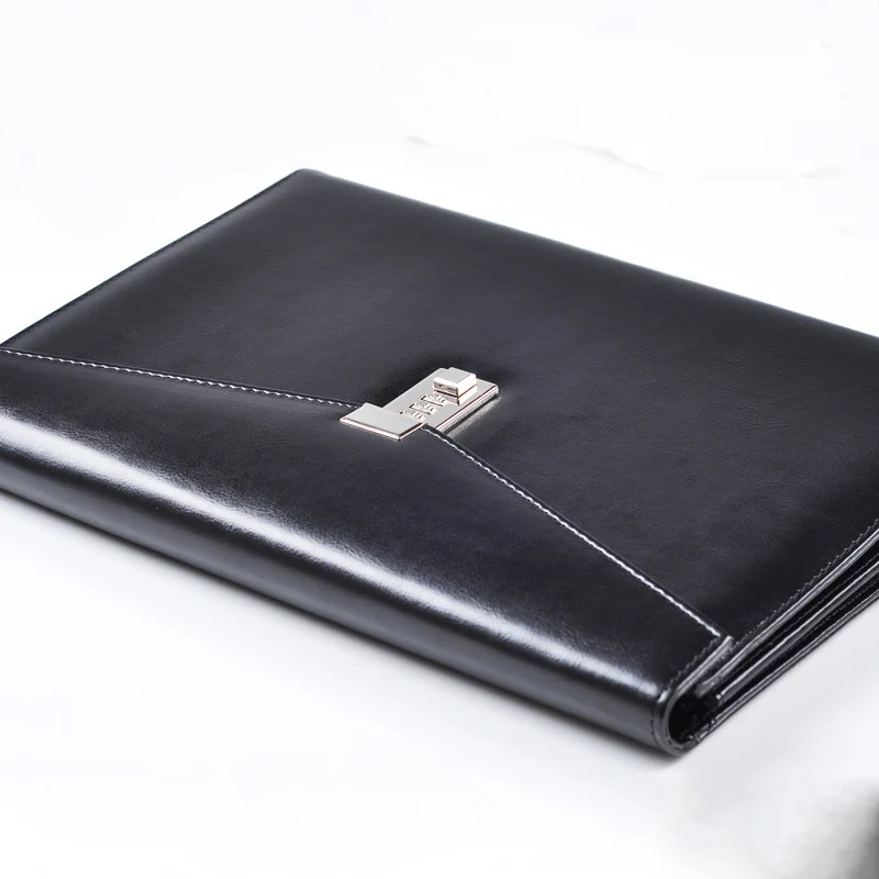 A4 Document File Folder with Lock Padfolio Fichario Password Briefcase Organzier Notebooks Handle PU Leather Office Manager Bag
A4 Document File Folder with Lock Padfolio Fichario Password Briefcase Organzier Notebooks Handle PU Leather Office Manager Bag