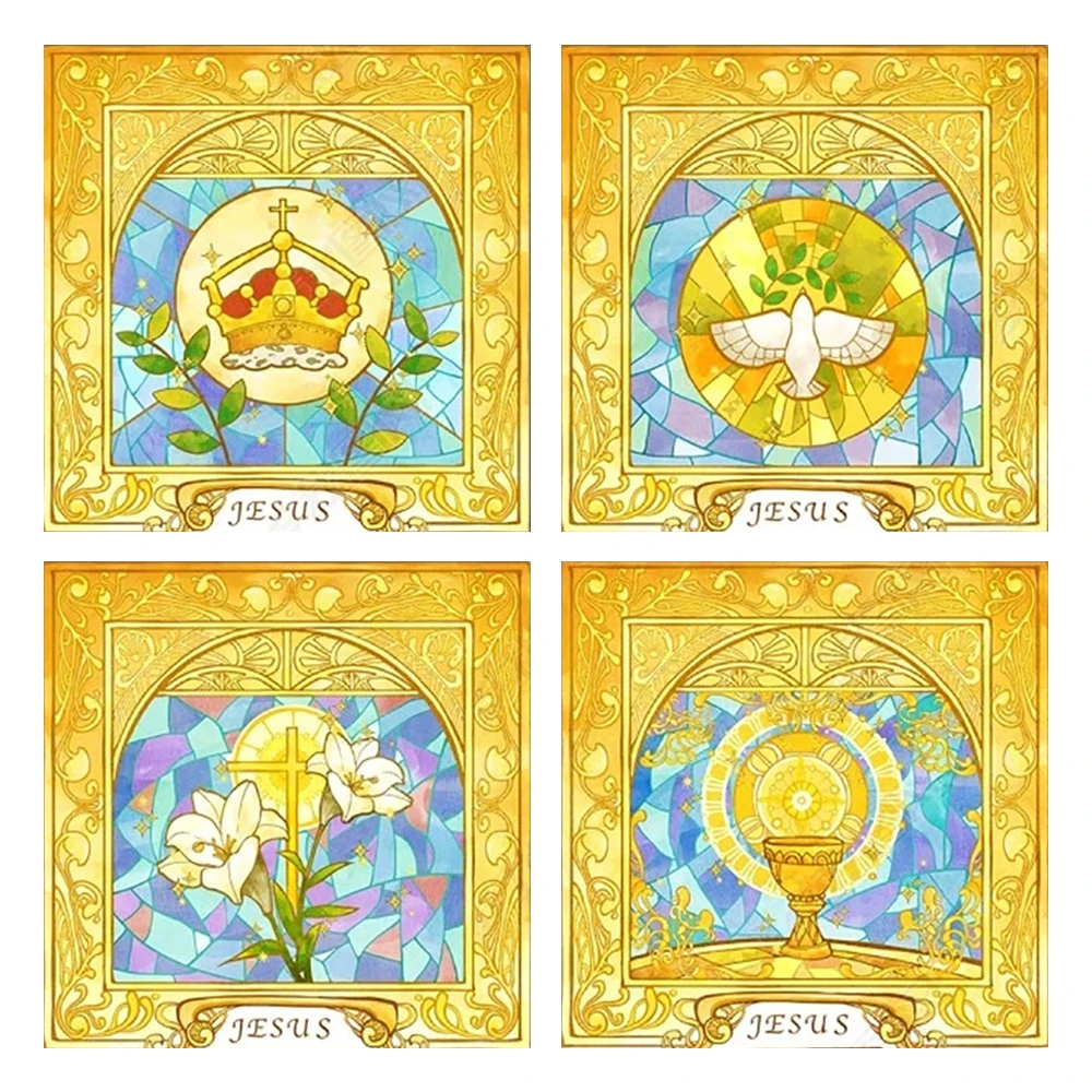 

Bible stories Diamond Painting Religious element Round Full Drill Floral Nouveaute DIY Mosaic Embroidery 5D Cross Stitch gifts