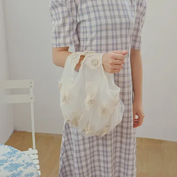 Women Transparent Tote Double Organza Yarn Cloth Bag Embroidery Flowers Handbag High Quality Eco Shopping Bag Purses For Girls
Women Transparent Tote Double Organza Yarn Cloth Bag Embroidery Flowers Handbag High Quality Eco Shopping Bag Purses For Girls