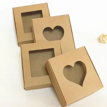 50pcs/lot Mini Kraft Box With PVC Clear Window Heart Square Shape DIY Gift Paper Bag Party Favors 20080801
50pcs/lot Mini Kraft Box With PVC Clear Window Heart Square Shape DIY Gift Paper Bag Party Favors 20080801