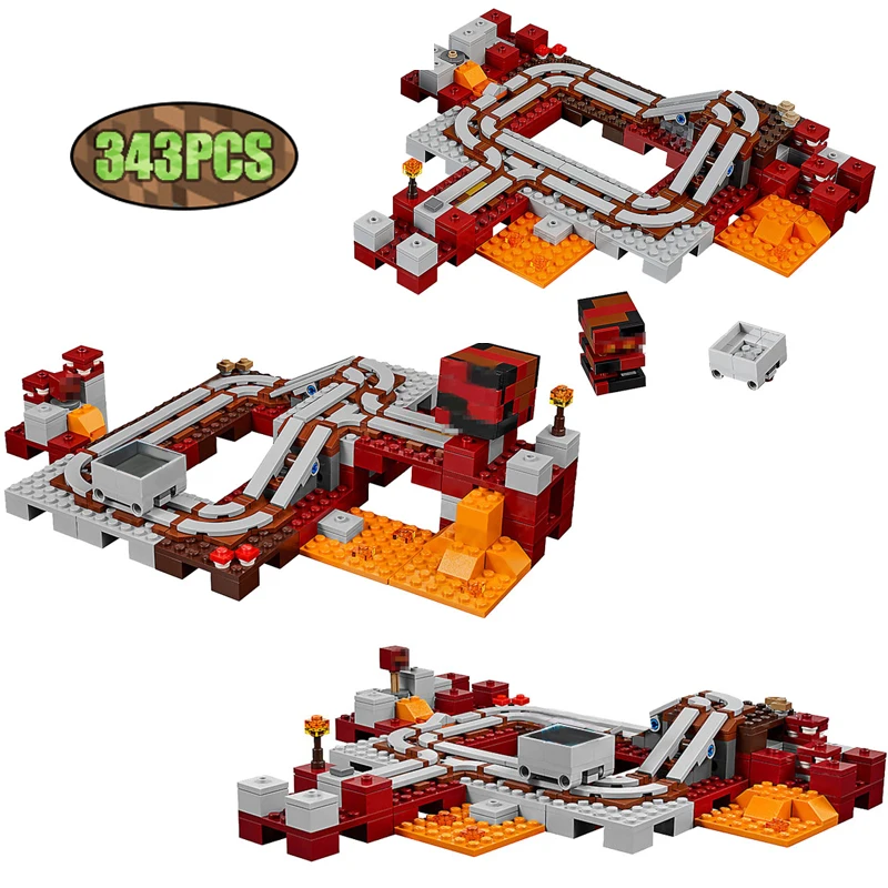 Minecraft Adventures Series Nether Railway Magma Cube Blocks Set 343Pcs Toy For Kids Minecraft Steve Figures Zombie Pigman Sword
Minecraft Adventures Series Nether Railway Magma Cube Blocks Set 343Pcs Toy For Kids Minecraft Steve Figures Zombie Pigman Sword