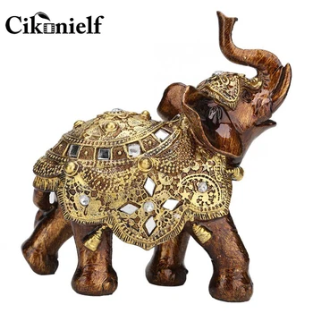 Cikonielf S M L Feng Shui Brass Color Resin Elegant Elephant Trunk Statue Wealth Lucky Figurine Home Decor Gift
Cikonielf S M L Feng Shui Brass Color Resin Elegant Elephant Trunk Statue Wealth Lucky Figurine Home Decor Gift