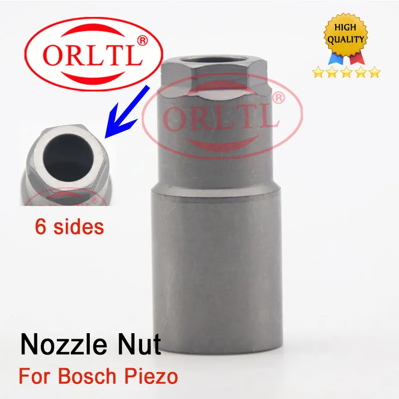 

ORLTL Common Rail Injector Nozzle Nut Set OR6003 Diesel Injector Nozzle Cap for Bosch Piezo 0445115/116/117 Injection Accessory