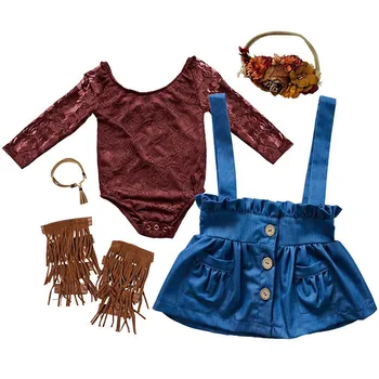 0-24M Toddler Kids Baby Girls Clothes Sets Lace Sleeve Flower Romper Tops+Denim Strap Skirts Autumn Kids Girls Clothing Outfits
0-24M Toddler Kids Baby Girls Clothes Sets Lace Sleeve Flower Romper Tops+Denim Strap Skirts Autumn Kids Girls Clothing Outfits