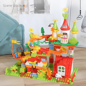 Large Size Creative DIY Train Track Castle Building Blocks Boys And Girls Assembling Duploed Bricks Toys Children Gift
Large Size Creative DIY Train Track Castle Building Blocks Boys And Girls Assembling Duploed Bricks Toys Children Gift