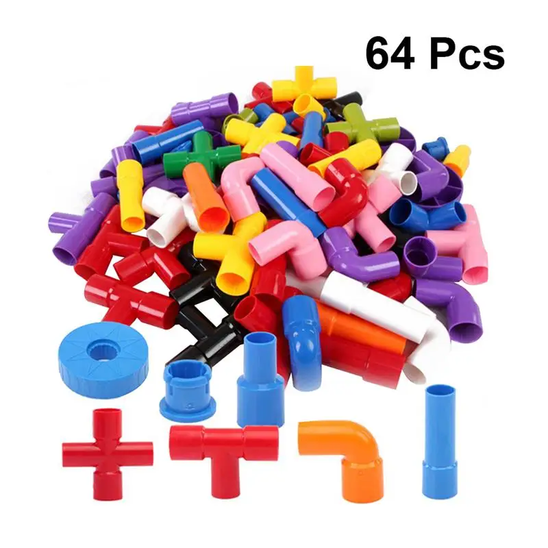 64pcs Creative Kids Building Blocks Children Educational Playings Water Pipe Building Blocks Toys for Boys Girls Christmas Gift
64pcs Creative Kids Building Blocks Children Educational Playings Water Pipe Building Blocks Toys for Boys Girls Christmas Gift