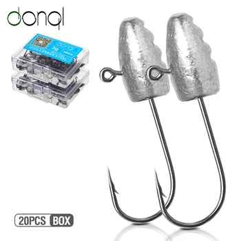 DONQL 20pcs/ Box Barbed Fishing Hooks Lead Jig Head Fishhook for Soft Worm Lure 3g 5g 7g 10g Carp Fishing Hooks
DONQL 20pcs/ Box Barbed Fishing Hooks Lead Jig Head Fishhook for Soft Worm Lure 3g 5g 7g 10g Carp Fishing Hooks