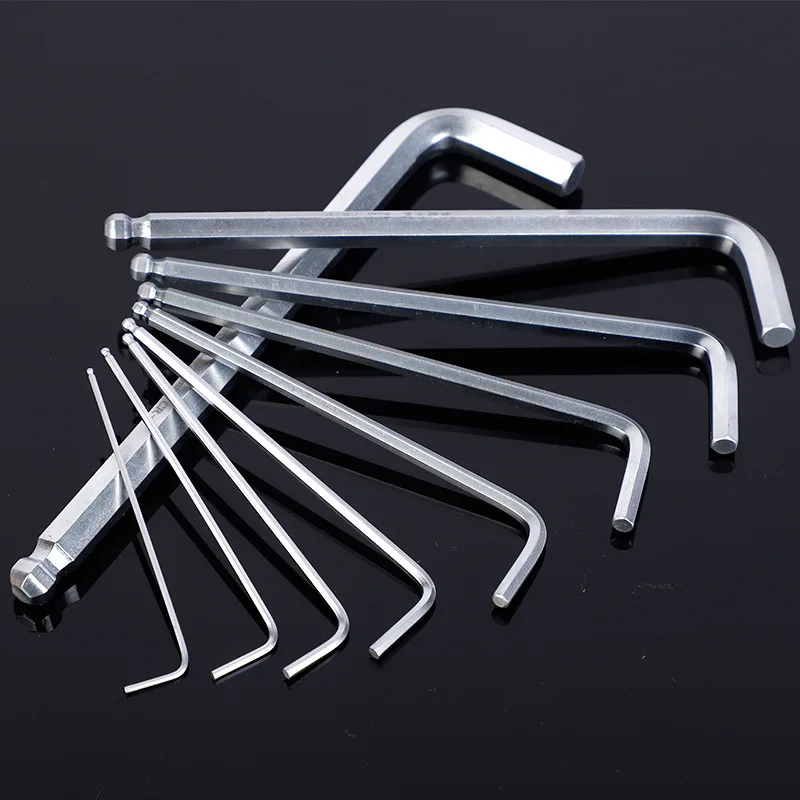 9psc Hex Wrench Plastic Boxed L-shaped Hex Wrench Set Ball Head Plum Flower Inner Hexagon Key Wrench Combination
9psc Hex Wrench Plastic Boxed L-shaped Hex Wrench Set Ball Head Plum Flower Inner Hexagon Key Wrench Combination