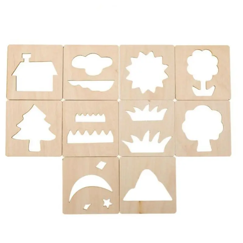 145 Pcs/Set Painting Template Baby Graffiti Color Learning Painting Tools Children DIY Handmade Wooden Toy Painting Set
145 Pcs/Set Painting Template Baby Graffiti Color Learning Painting Tools Children DIY Handmade Wooden Toy Painting Set