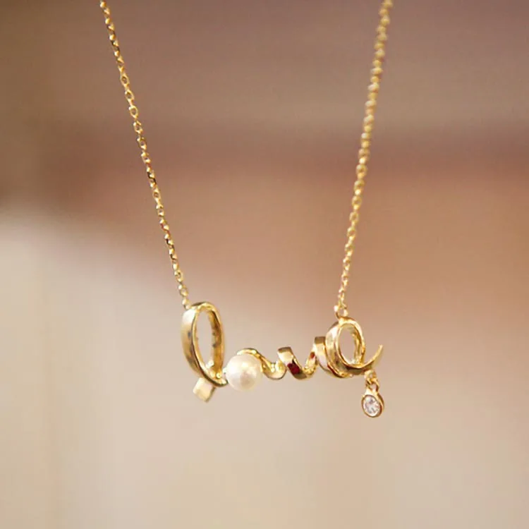 2019 Clavicle Women Necklace LOVE Letters Simulated Pearls Crystal Pendant Colar Everyday Wear Fashion Jewelry Minimalist
2019 Clavicle Women Necklace LOVE Letters Simulated Pearls Crystal Pendant Colar Everyday Wear Fashion Jewelry Minimalist