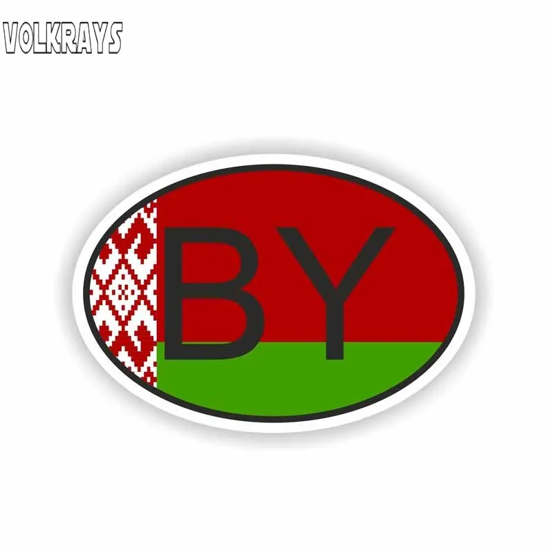 Volkrays Personality Car Sticker Country Code By Belarus Motorcycle Accessories Reflective Waterproof Vinyl Decal 7cm*11cm | Автомобили и