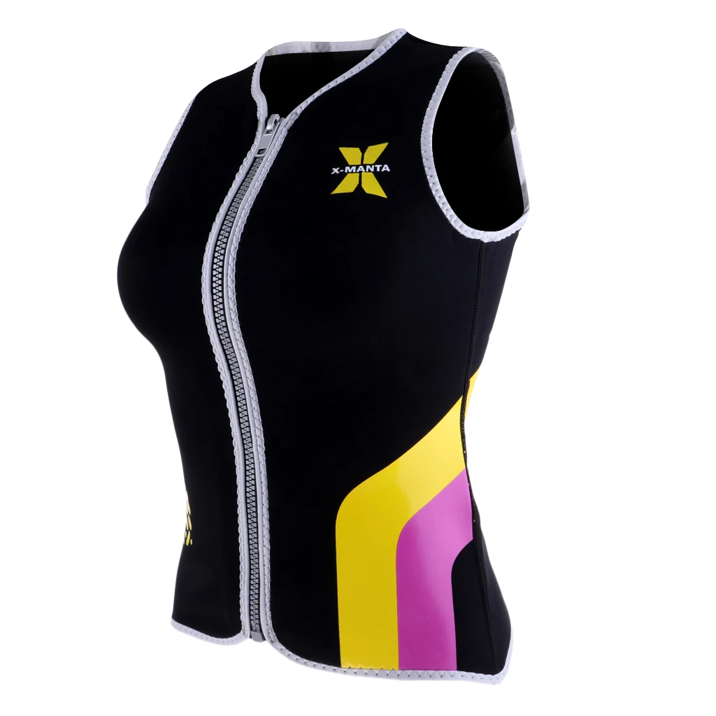 Women's Wetsuits Top Premium Neoprene 3mm Zipper Wetsuit Vest for Surf Windsurf Kitesurfing Diving Swimsuit Swimwear