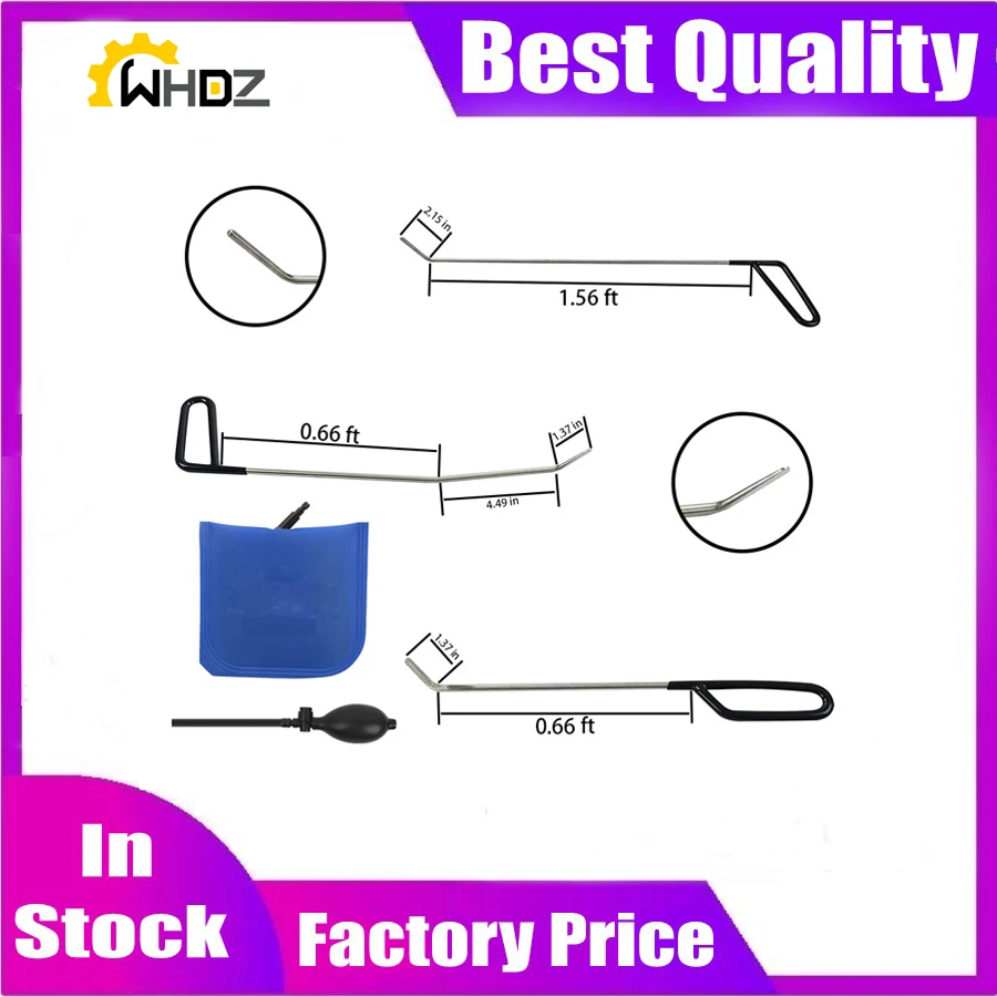 4PCS Tool Kit - Perfect for Door Dings Hail Repair and Dent Removal Dent Repair Tool Set with pump wedge
4PCS Tool Kit - Perfect for Door Dings Hail Repair and Dent Removal Dent Repair Tool Set with pump wedge
