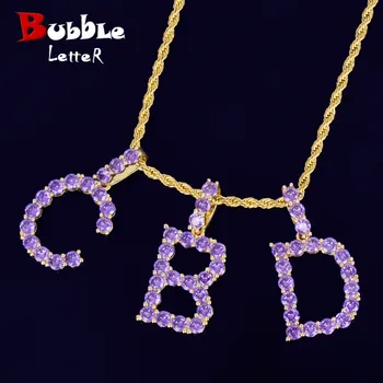 Bling Purple Color Zircon Tennis Letters Pendant Necklaces For Men/Women Gold Color Fashiom Hip Hop Jewelry with Rope chain
Bling Purple Color Zircon Tennis Letters Pendant Necklaces For Men/Women Gold Color Fashiom Hip Hop Jewelry with Rope chain