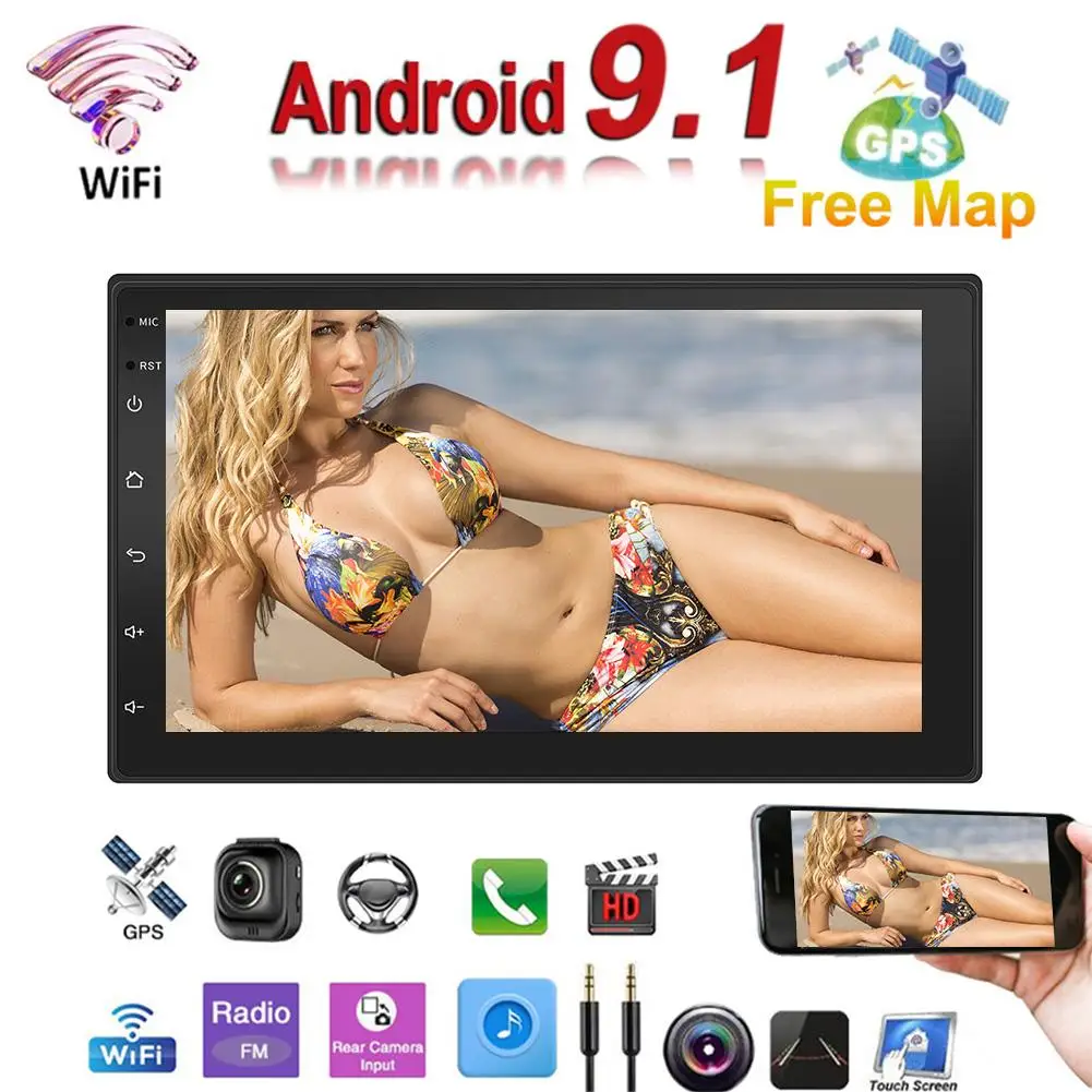 For Androird 9.1 2 Din Car Radio Multimedia Video Player Touch Screen Universal Auto Stereo GPS MAP Car GPS Navigation 7 INCH
For Androird 9.1 2 Din Car Radio Multimedia Video Player Touch Screen Universal Auto Stereo GPS MAP Car GPS Navigation 7 INCH