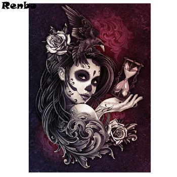 5d Diy Diamond Painting skull woman Flower Full Square Round Diamond Embroidery Halloween gift Mosaic Home Decor Accessories
5d Diy Diamond Painting skull woman Flower Full Square Round Diamond Embroidery Halloween gift Mosaic Home Decor Accessories