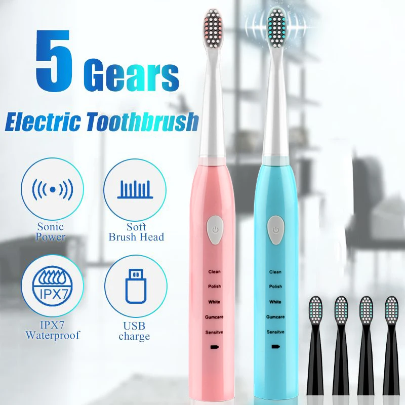 Powerful Ultrasonic Sonic Electric Toothbrush USB Charge Rechargeable Tooth Brushes Washable Electronic Whitening Teeth Brush
Powerful Ultrasonic Sonic Electric Toothbrush USB Charge Rechargeable Tooth Brushes Washable Electronic Whitening Teeth Brush