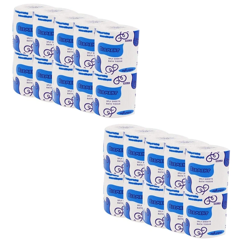 20 Rolls Strong and Soft 3-Ply Toilet Paper Bath Tissue Giant Roll Skin Friendly Us | Красота и здоровье