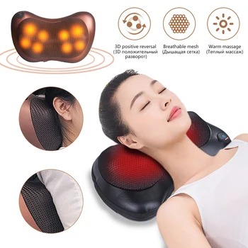 Shiatsu Multifuction Massage Pillow with 8 Massager Heads Heater Neck Shoulder Electric Stimulator Car home Office Health Care 
Shiatsu Multifuction Massage Pillow with 8 Massager Heads Heater Neck Shoulder Electric Stimulator Car home Office Health Care