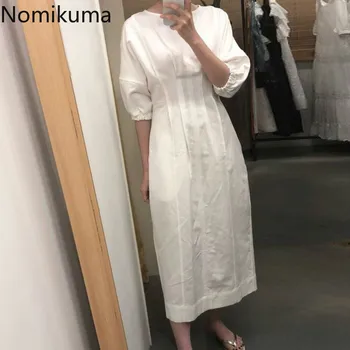 Nomikuma Vintage O Neck Short Sleeve Summer Dress Women Slim Waist Solid Color Back Zippes Split Fashion Dresses Vestidos 3a440
Nomikuma Vintage O Neck Short Sleeve Summer Dress Women Slim Waist Solid Color Back Zippes Split Fashion Dresses Vestidos 3a440