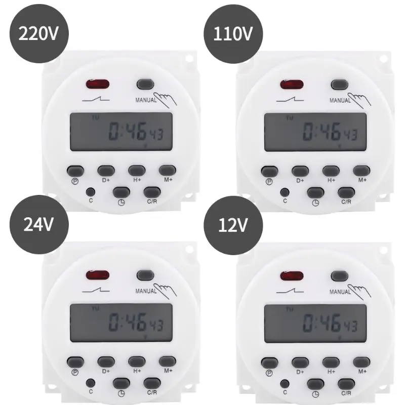 Electronic Timer Programmable Counter Time Control Relay Switch Digital LCD Display Power 12/24/110/220V
Electronic Timer Programmable Counter Time Control Relay Switch Digital LCD Display Power 12/24/110/220V