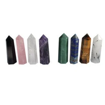 8PCS High Quality Decorative Natural Hand Carved Crystal Points Quartz Wand Pillar Healing Wand
8PCS High Quality Decorative Natural Hand Carved Crystal Points Quartz Wand Pillar Healing Wand