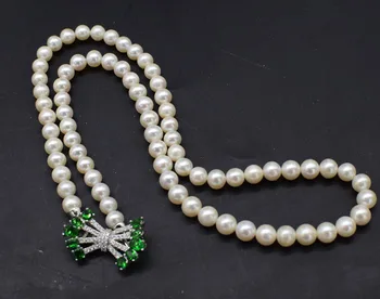 freshwater pearl white round AAA 7-8mm +green zircon hook necklace 50cm wholesale for women xmas gift
freshwater pearl white round AAA 7-8mm +green zircon hook necklace 50cm wholesale for women xmas gift