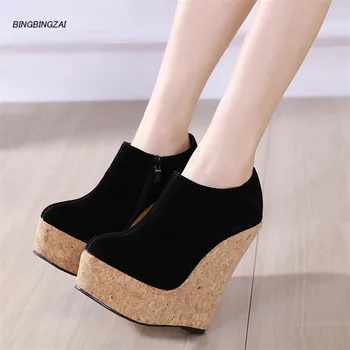 BBZAI Explosive money shoes woman Superior quality Super high heel ladies shoes 15CM Wedges Sexy Fashion Show Nightclub 35-41 42
BBZAI Explosive money shoes woman Superior quality Super high heel ladies shoes 15CM Wedges Sexy Fashion Show Nightclub 35-41 42
