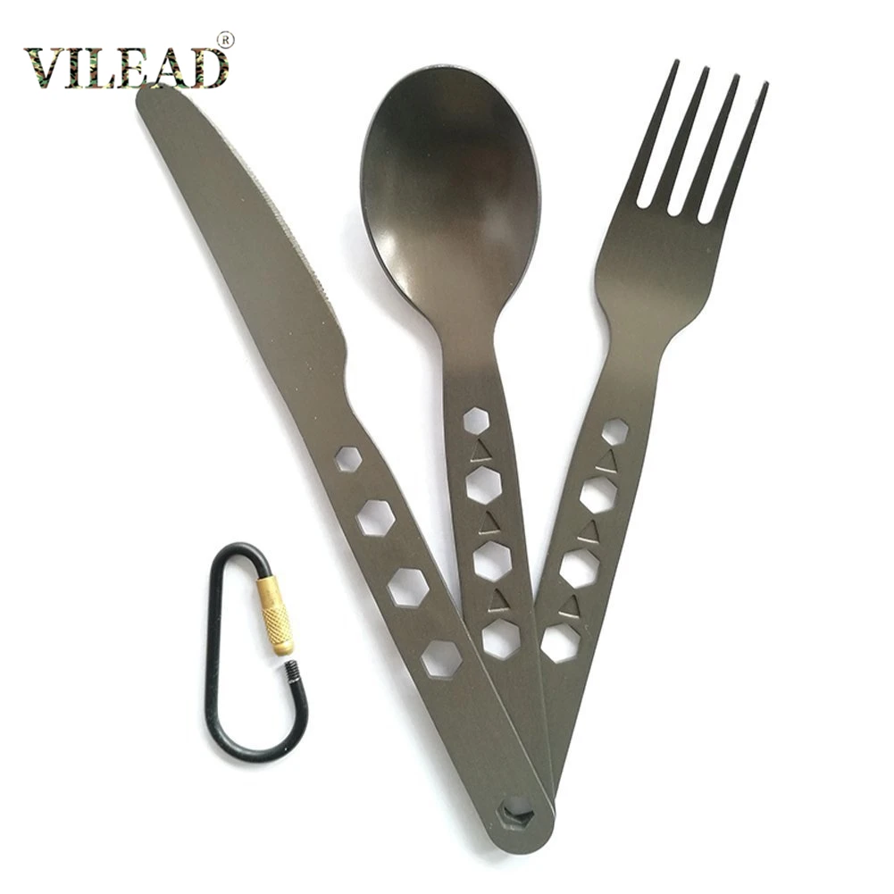 VILEAD 3pc/Set Multifunctional Knife Fork Spoon Set With Carabiner Portable Outdoor Tableware Set Tools for Picnic Camping BBQ
VILEAD 3pc/Set Multifunctional Knife Fork Spoon Set With Carabiner Portable Outdoor Tableware Set Tools for Picnic Camping BBQ