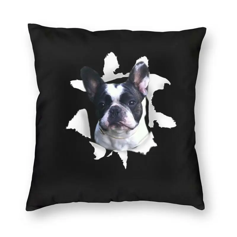 

Fashion Boston Terrier Cushion Covers 45x45 Polyester Pet Dog Art Throw Pillow for Sofa Car Square Pillowcase Bedroom Decoration