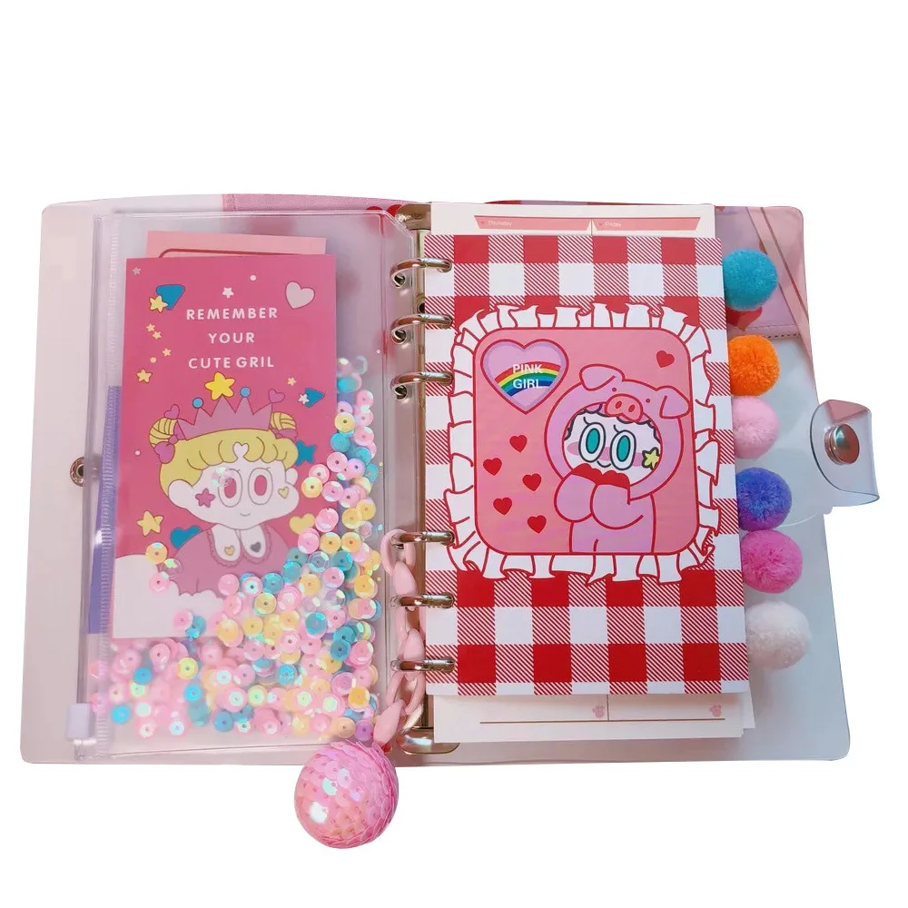 1 PC New A6 Korean ins Sequins Diary PU Shell Loose-leaf Notebook Cute Girl Doll Travel Diary Plan Notepad Sequin Notebook Diary
1 PC New A6 Korean ins Sequins Diary PU Shell Loose-leaf Notebook Cute Girl Doll Travel Diary Plan Notepad Sequin Notebook Diary