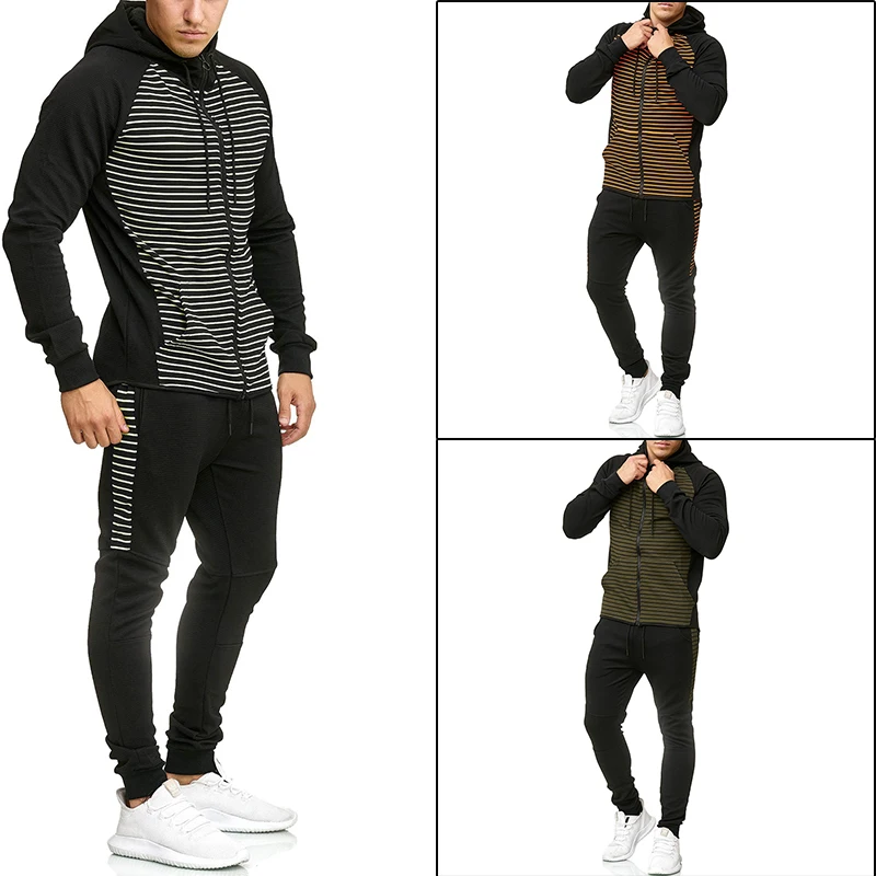 Men Sweat Suit Plus Size2019 Men's Casual Sports Suit Striped Print Loose Patchwork Color Two-piece Sweatsuit
Men Sweat Suit Plus Size2019 Men's Casual Sports Suit Striped Print Loose Patchwork Color Two-piece Sweatsuit
