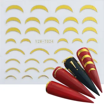 FWC 1 PC Nail Sticker Gold Black Metal Curve Strip Lines Adhesive Striping Tape Multi-size 3D Stickers For Manicure
FWC 1 PC Nail Sticker Gold Black Metal Curve Strip Lines Adhesive Striping Tape Multi-size 3D Stickers For Manicure